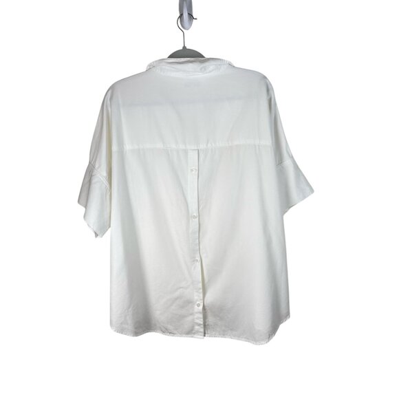 Madewell Philly Shirttail Top In Eyelet White Popover Pocket XXL - Picture 5 of 9